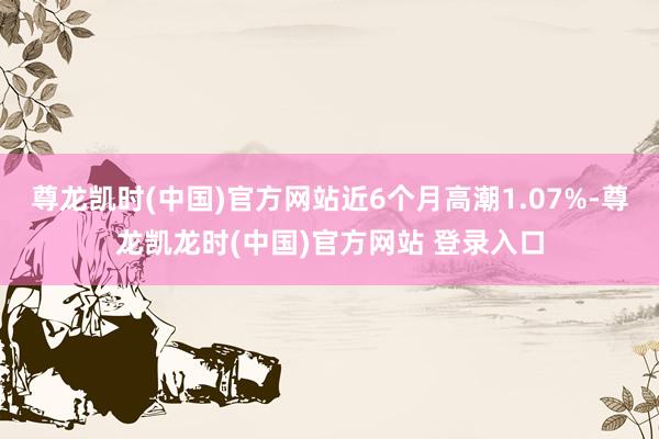 尊龙凯时(中国)官方网站近6个月高潮1.07%-尊龙凯龙时(中国)官方网站 登录入口